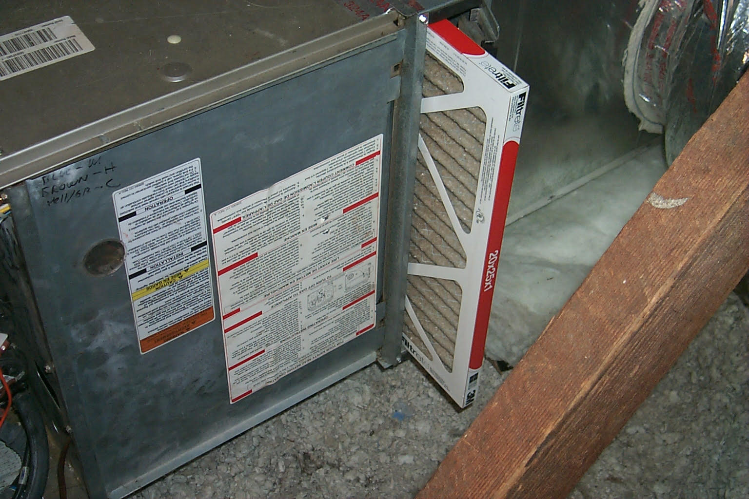 Changing an HVAC filter