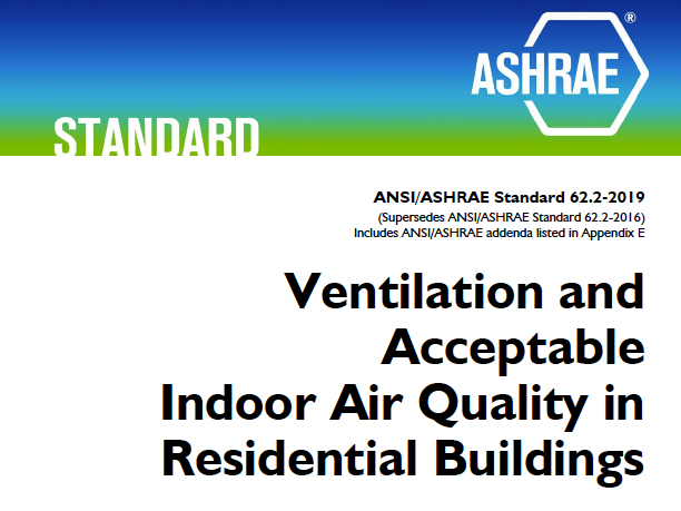 A report cover about ventilation and air quality in residential buildings