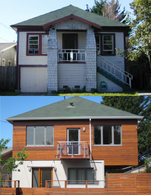 A home before and after deep energy retrofit